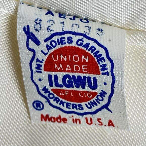 PAVILION Petites Vintage 80's Winter White 100% Wool Swing Coat Union Made Sz L - Picture 11 of 12